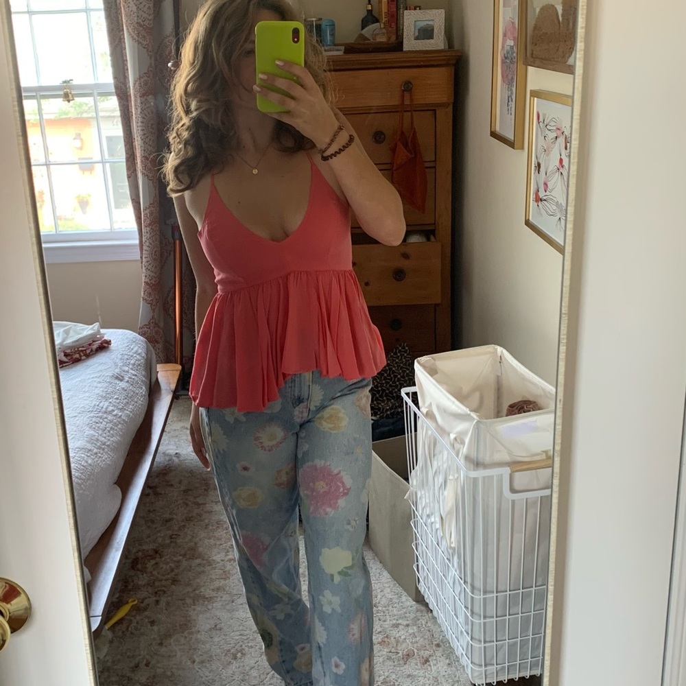 Pink Express Babydoll Flounce Tank